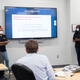 UMB CURE Scholars, Ayishat Yussuf and Markia Eubanks present research on cervical cancer during an internship at Becton Dickinson.